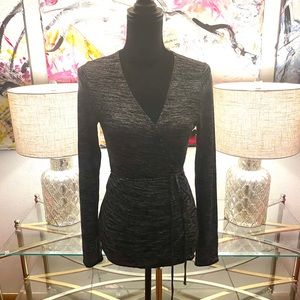 Aritzia - grey wrap top